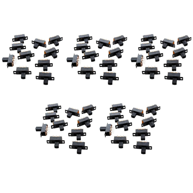 AIAI 50 Pcs 6 Pins 2 Positions DPDT On/On Mini Slide Switch
