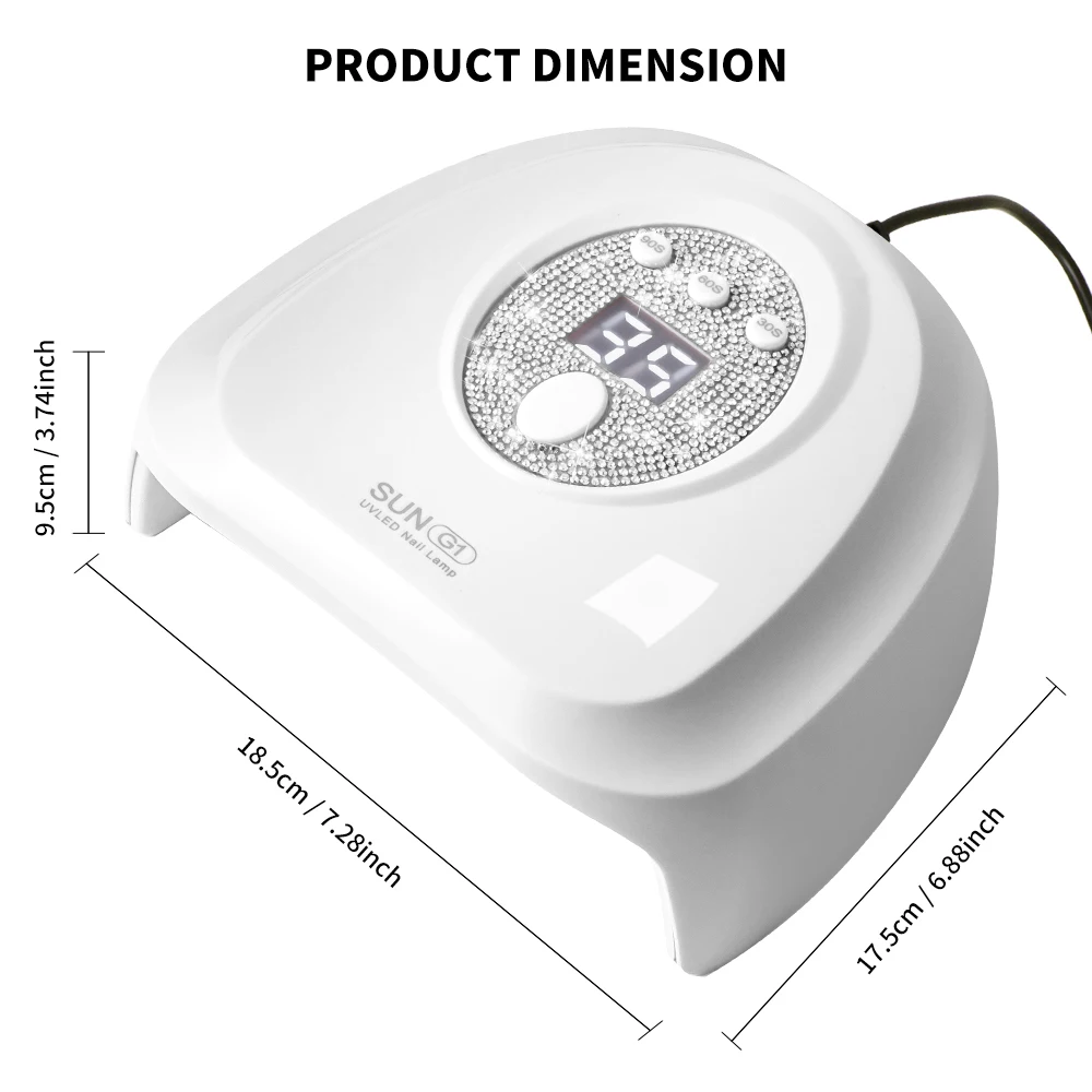 SUN G1-secador de uñas UV profesional, lámpara de 24 LED para uñas con Sensor automático, adecuado para secado de esmalte de uñas en Gel curativo, herramienta de salón de uñas