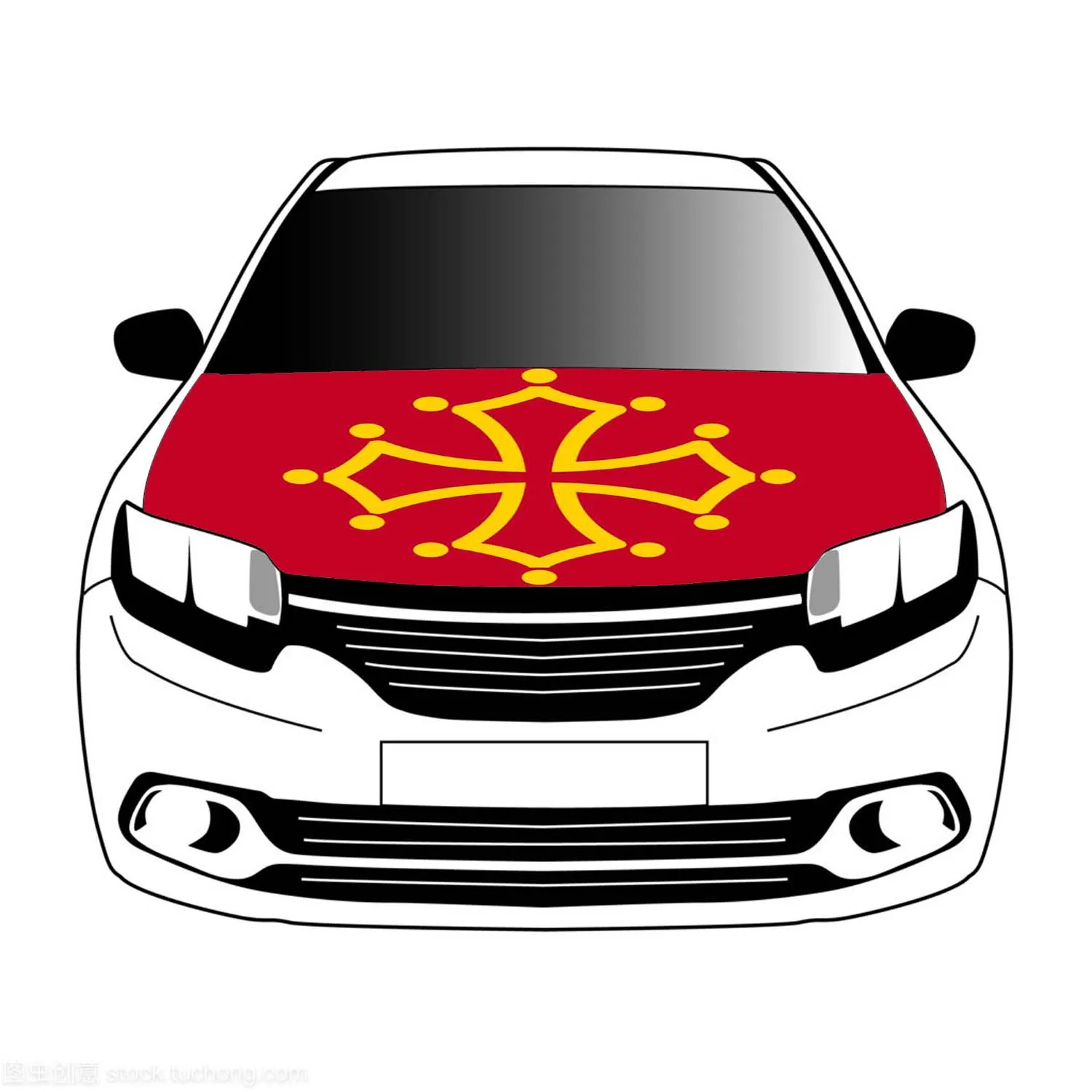 

Midi Pyrénées fla flags car Hood cover 3.3x5ft/5x7ft 100% polyester banner Digital Printing Activities festivals and car use