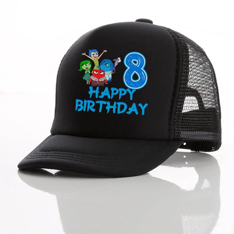 2024 New Inside Out Riley Joy Children Birthday Lucky Number Hats Cute Cap for Boy Girls Cap Hats Toys for Kids Christmas Gifts