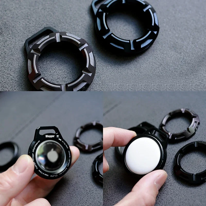 ฝาครอบโลหะกรง Rig สำหรับ Apple AirTag พวงกุญแจป้องกันตำแหน่ง Anti-Lost อุปกรณ์อลูมิเนียมเปลือกป้องกัน