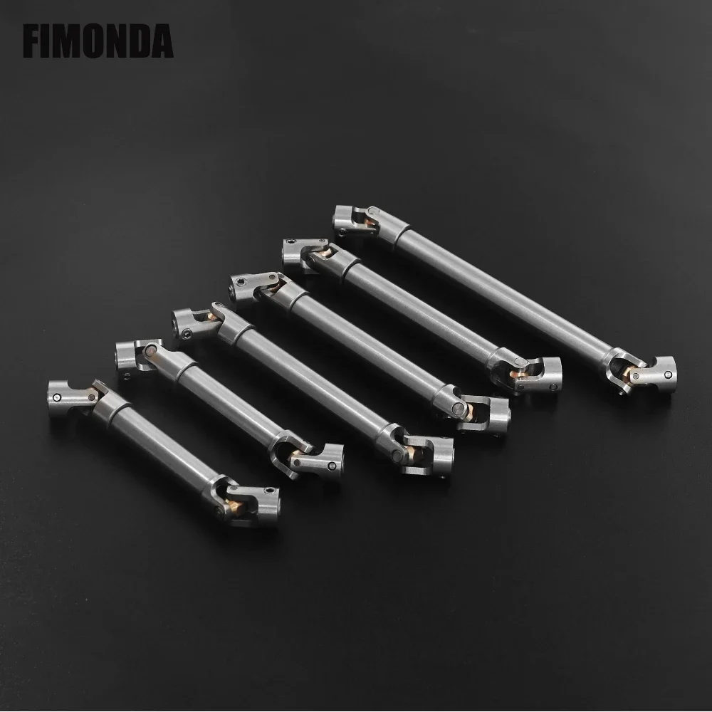 FIMONDA 2pcs Stainless Steel Drive Shaft for 1/10 RC Crawler  TRX4 TRX6 Axial SCX10  Wraith Capra D90 TF2 Redcat GEN8