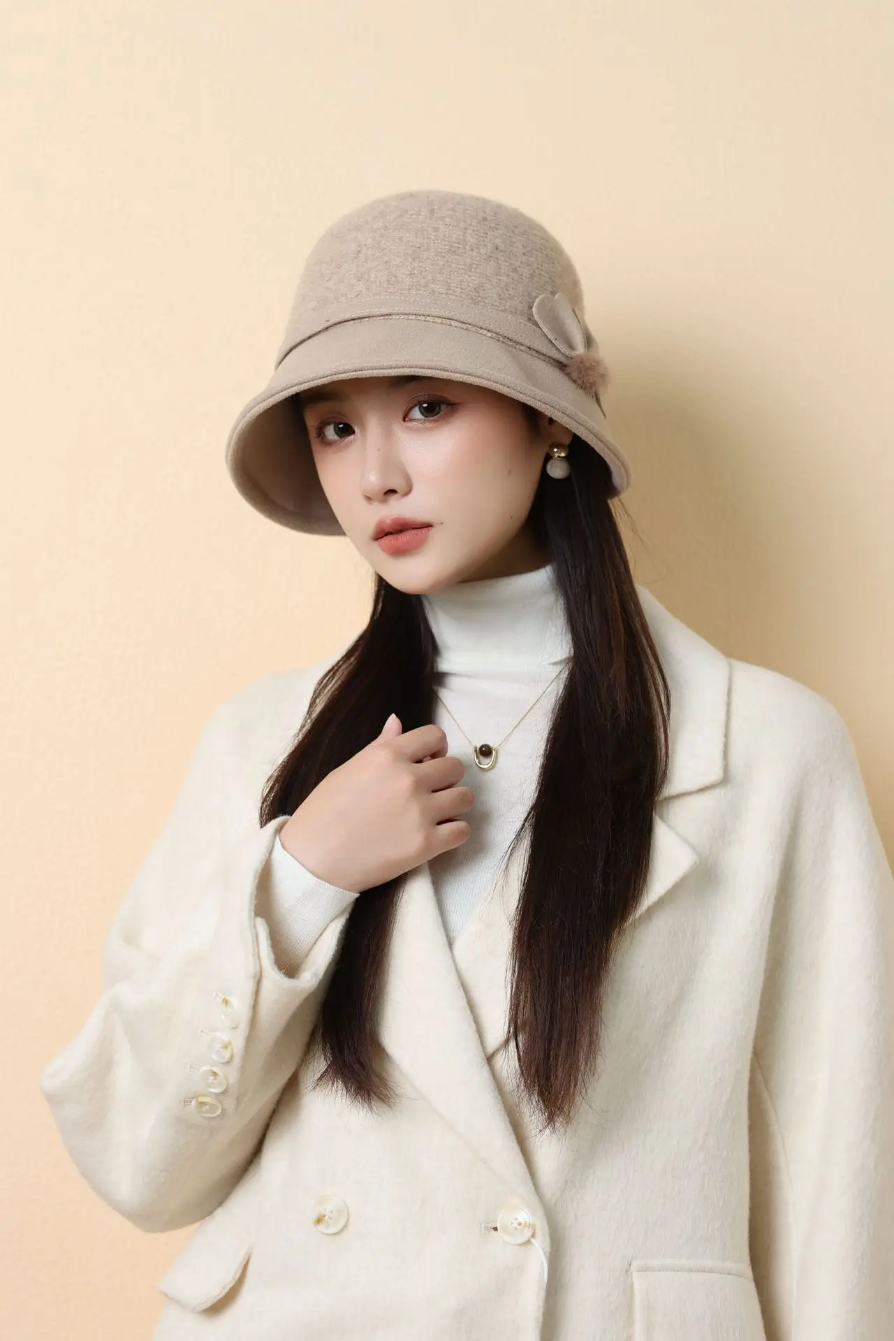 

Женская рыбацкая шляпа в корейском стиле, осенне-зимняя теплая шляпа-ведро, универсальная уличная панама, повседневная женская модная зимняя шляпа