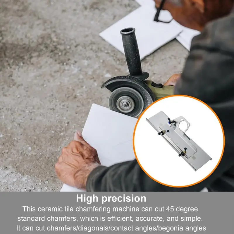 

45 Degree Chamfer Tool 45 Degree Cutting Ceramic Stone Chamfering Tool Metal Grinder Holder Precision Ceramic Stone Chamfering