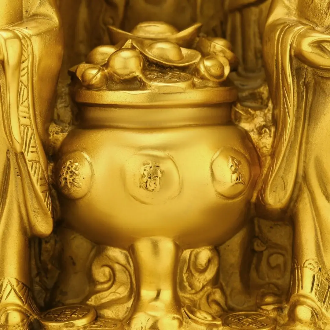 Aqumotic Fortune Buddha Statue Bring in Wealth and Treasures Gift Giving for Store Opening The God of Wealth in China