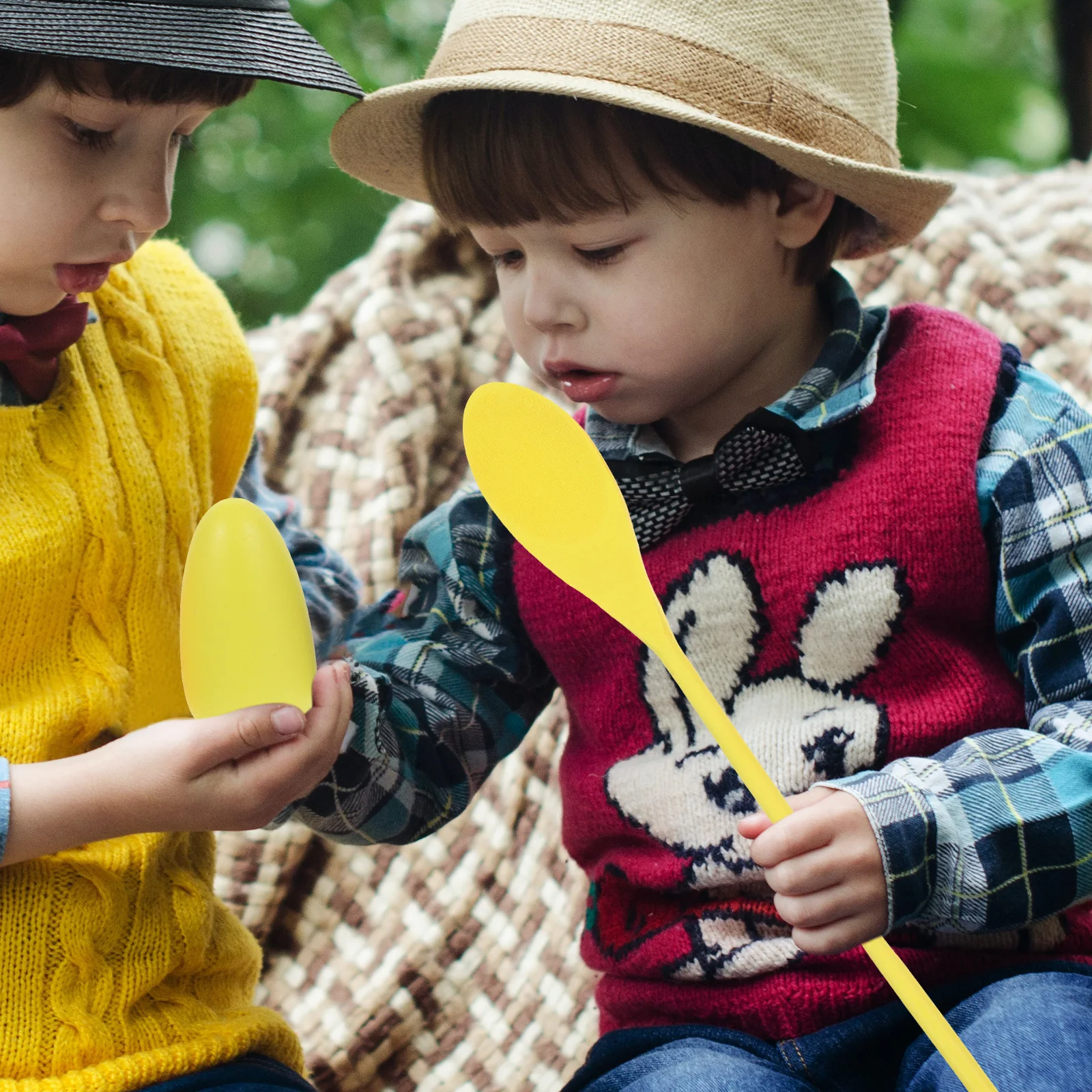 

6 Pcs Train Wooden Eggs Gift Outdoor Playing Toy Balance Kids Spoon Games Child