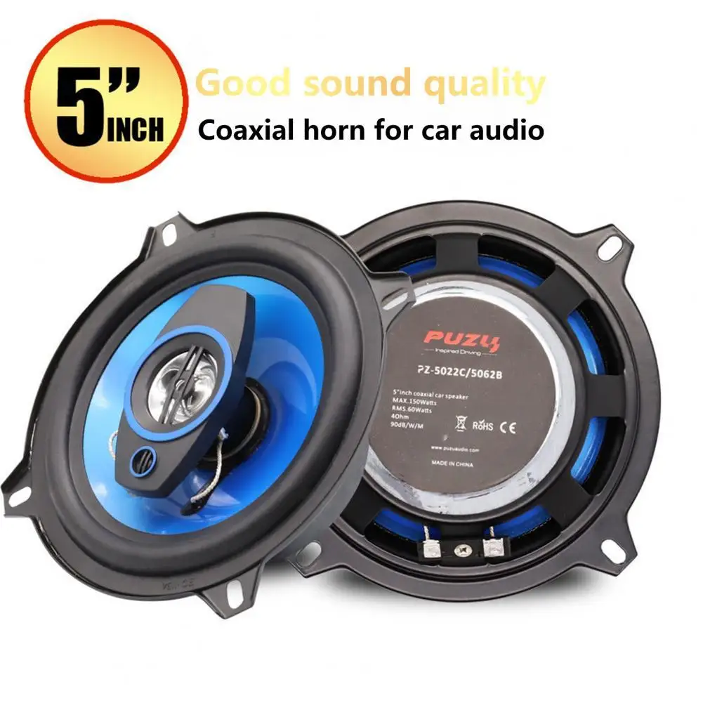 Lightweight 2Pcs Universal 5 Inch Car Noise Cancelling Coaxial Horn 70-20KHz Car Audio Speaker Sensitive   for Truck