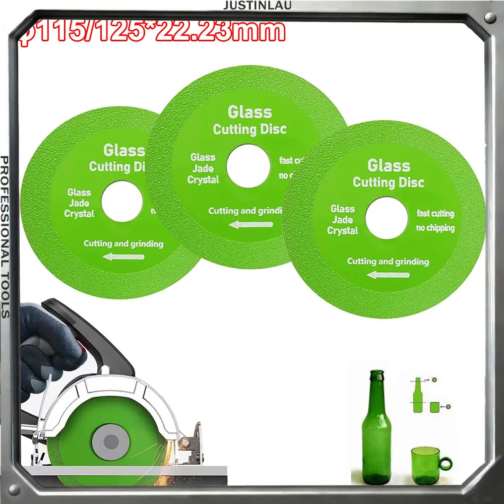 φ115/125mm x22.23mm Glass Cutting Disc Diamond Marble Saw Blade Ceramic Tile Jade Special Polishing Cutting Blade Sharp Brazing