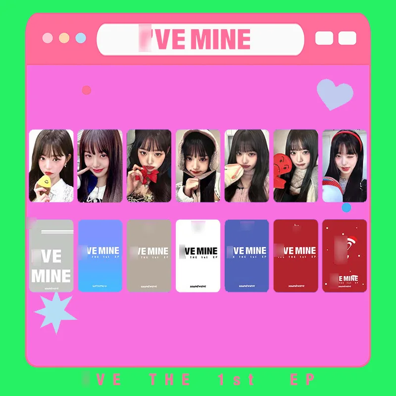 Kpop Idol 7pcs/set Lomo Cards IVE Photocards I'VE MINE SW Photo Card WONGYONG Postcard for Fans Collection