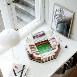 3898 PCS Old Trafford Football Field Stadium Compatible 10272 Building Blocks Bricks Birthday Toy Gift