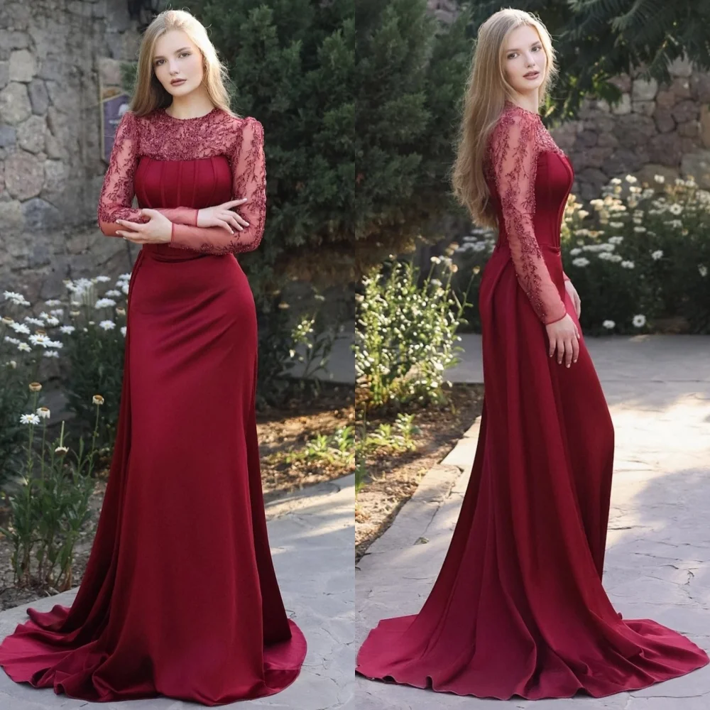 

Классические изысканные платья Charmeuse по индивидуальному заказу со складками и овальным вырезом, длинные платья на заказ, элегантные