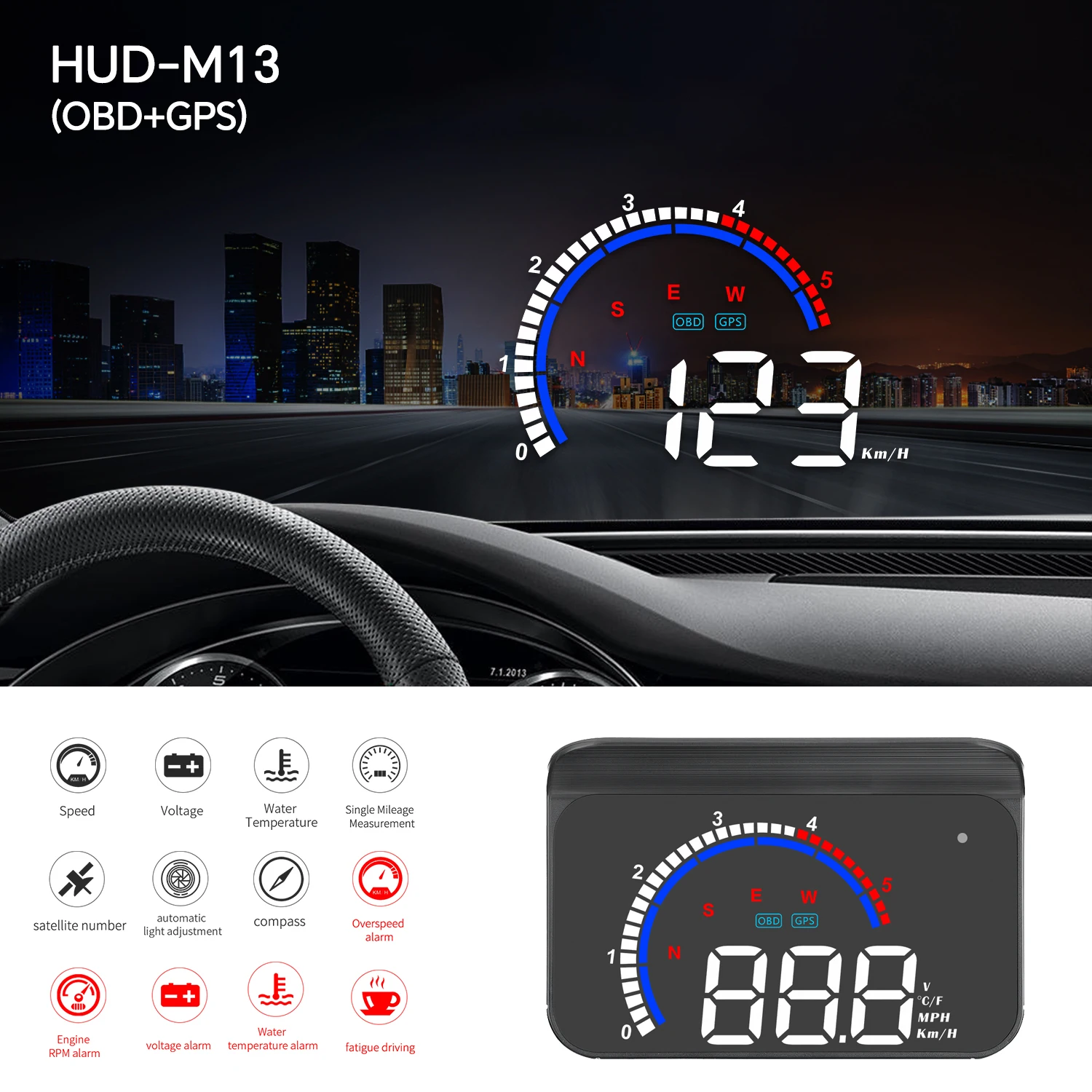 ΠΠ²ΡΠΎΠΌΠΎΠ±ΠΈΠ»ΡΠ½ΡΠΉ HUD-Π΄ΠΈΡΠΏΠ»Π΅ΠΉ M13 OBD2 GPS Π½Π° Π»ΠΎΠ±ΠΎΠ²ΠΎΠ΅ ΡΡΠ΅ΠΊΠ»ΠΎ Ρ ΠΎΡΠΎΠ±ΡΠ°ΠΆΠ΅Π½ΠΈΠ΅ΠΌ ΡΠΊΠΎΡΠΎΡΡΠΈ ΠΈ ΡΠ΅ΠΌΠΏΠ΅ΡΠ°ΡΡΡΡ Π²ΠΎΠ΄Ρ ΠΠ²ΡΠΎΠΌΠΎΠ±ΠΈΠ»ΡΠ½ΡΠΉ HUD-Π΄ΠΈΡΠΏΠ»Π΅ΠΉ M13 OBD2 GPS Π½Π° Π»ΠΎΠ±ΠΎΠ²ΠΎΠ΅ ΡΡΠ΅ΠΊΠ»ΠΎ Ρ ΠΎΡΠΎΠ±ΡΠ°ΠΆΠ΅Π½ΠΈΠ΅ΠΌ ΡΠΊΠΎΡΠΎΡΡΠΈ ΠΈ ΡΠ΅ΠΌΠΏΠ΅ΡΠ°ΡΡΡΡ Π²ΠΎΠ΄Ρ