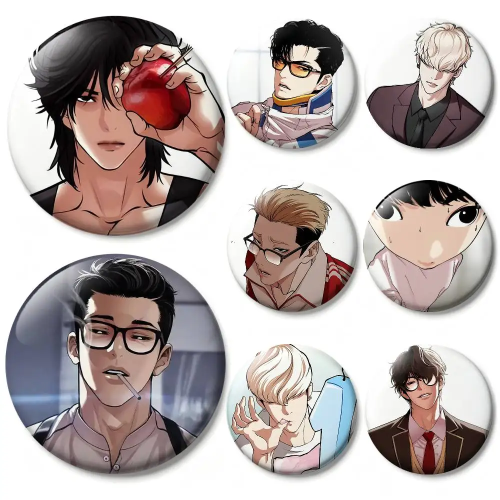 ANIME L-Lookism Manhwa Laser Badge Applicable For Backpack Clothes Hats Decor Creative Accessories