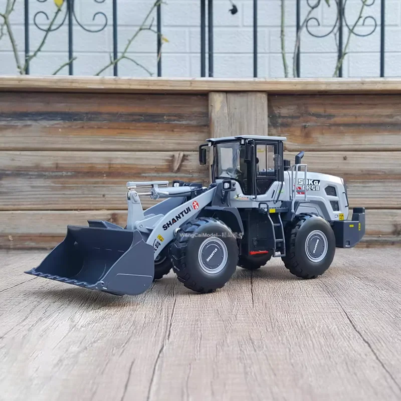 

Масштабная модель погрузчика SHANTUI L58K из литого металла 1:35, коллекционная, сувенирная, для демонстрации, праздничный подарок, украшение