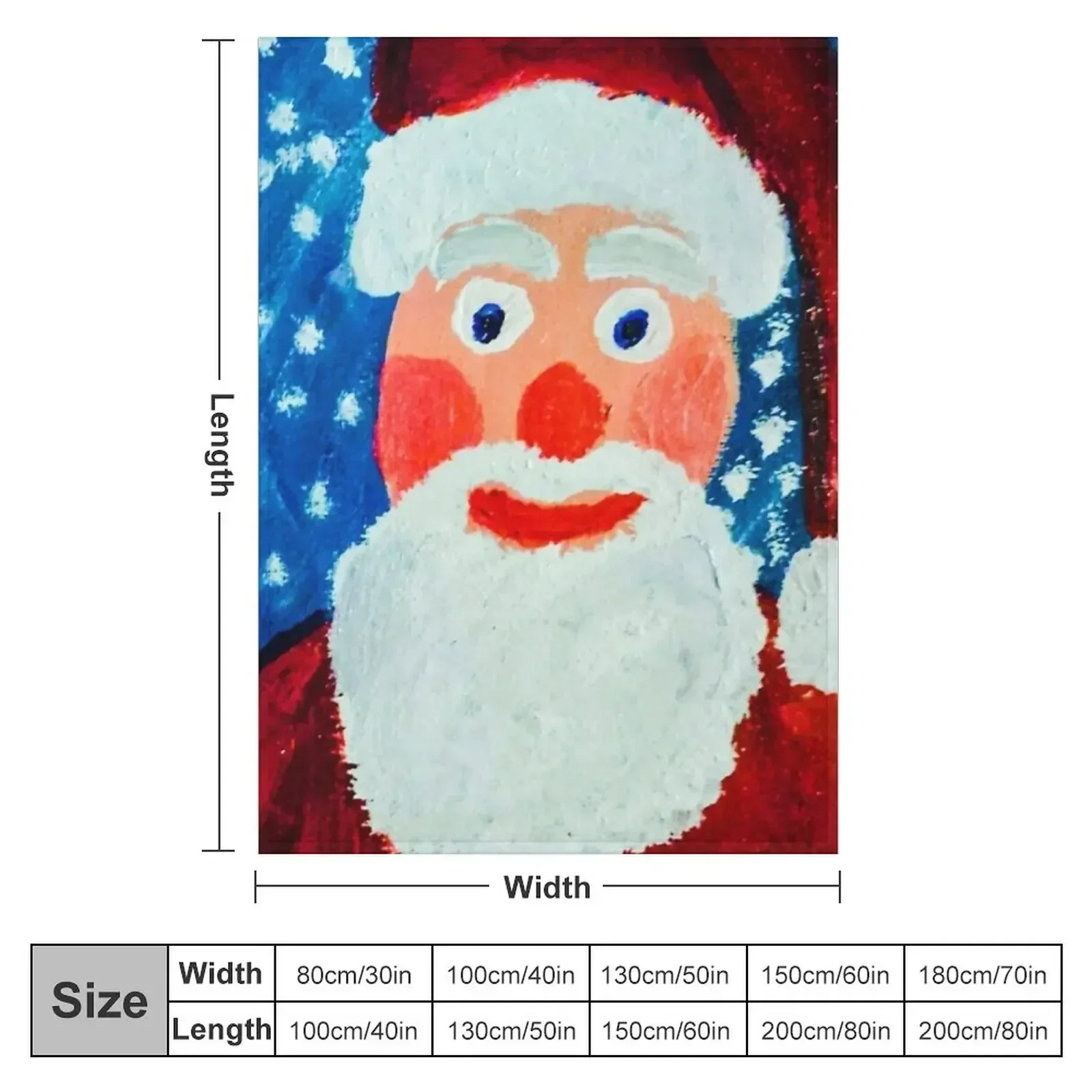 New Jolly Old Saint Nick Throw Blanket couch cozy soft plush fuzzy picnic outdoor blanket