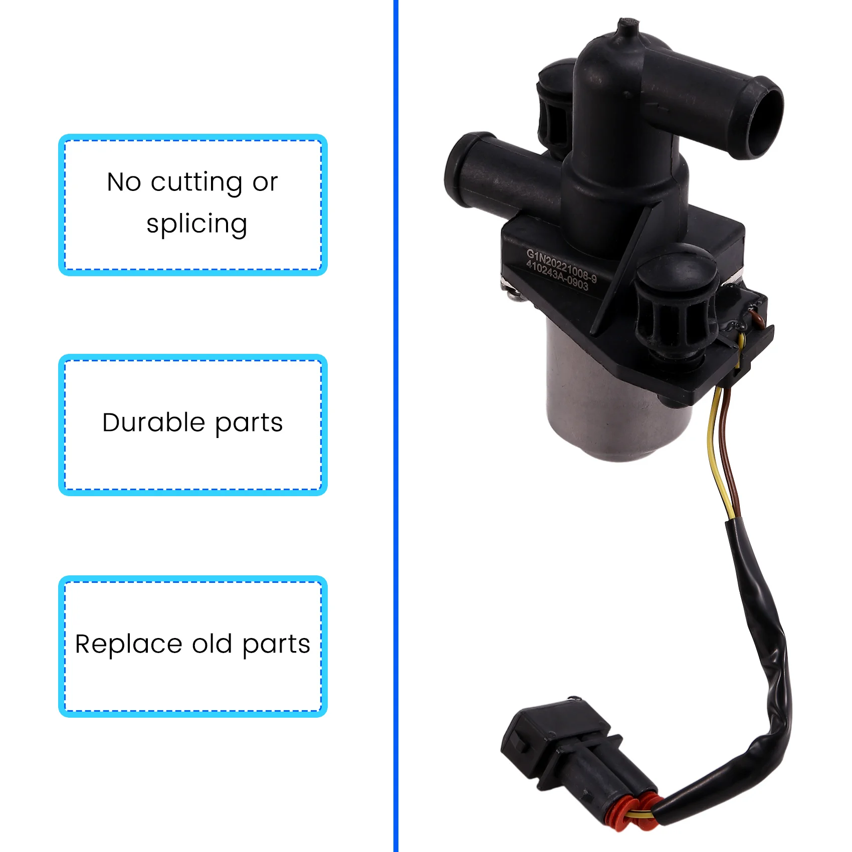 

H5-HVAC Heater Coolant Control Valve For Mercedes-Benz Dodge Sprinter 2.7L 2001-2009 A0028304184 0028304184