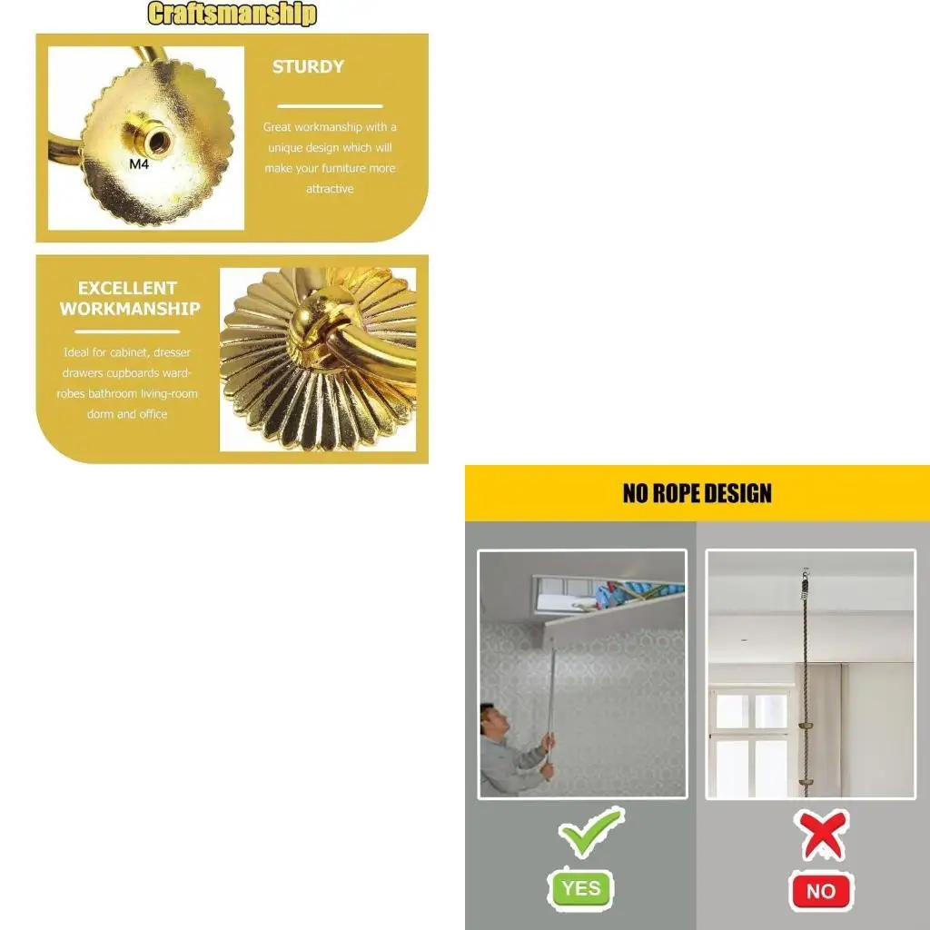 

203C Efficient Attic Ladder Pull Down Hook System Feature Sturdy Construction and Vintage Coppers Door Rings