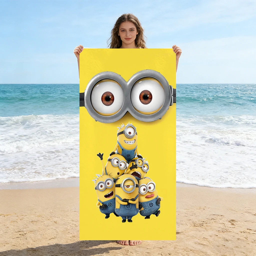 Strandtuch mit großen Augen und niedlichem Bananamaster-Motiv, schnell trocknend, geeignet für Strandurlaub, Schwimmbad, Fitnessstudio, süßes Geschenk für Freunde und Familien