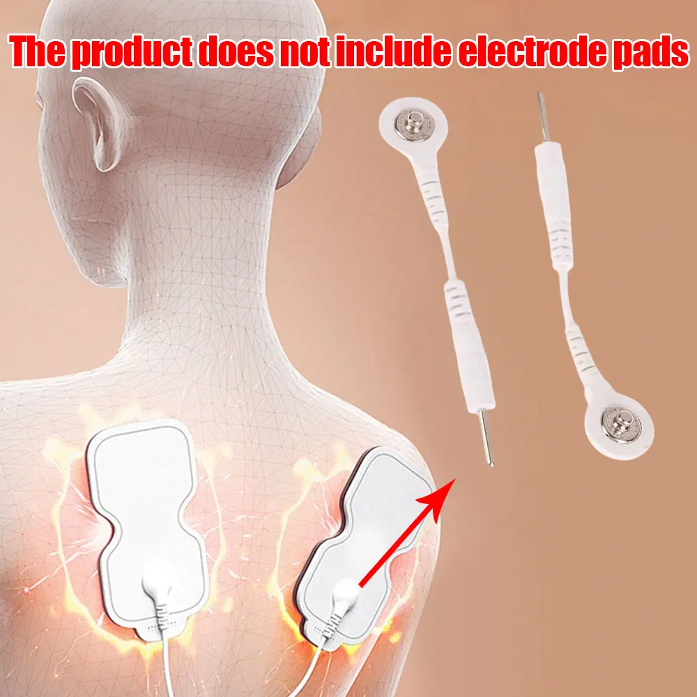 2-20pcs Electrode Lead Wire Connecting Cables 2.0mm Snap Male Connector 3.5mm for TENS/EMS Massage Machine Device