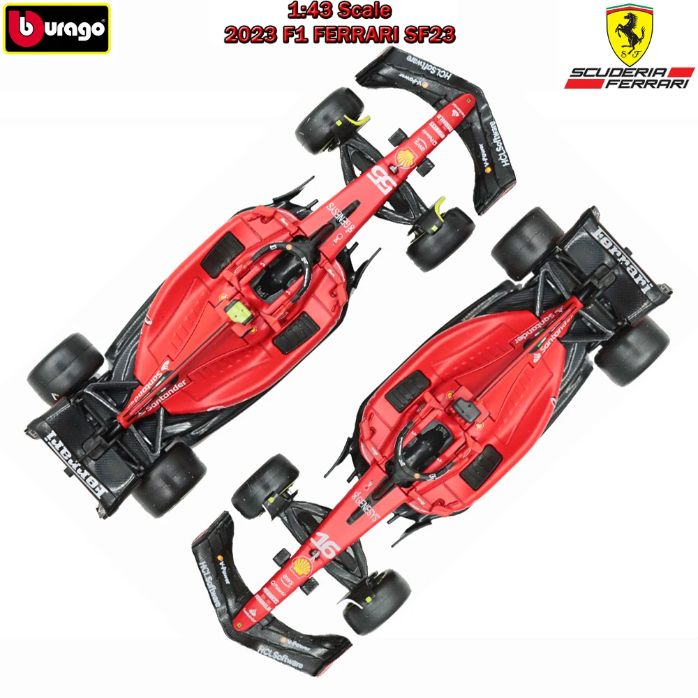 Bburago 1/43 F1 2023 Ferrari SF-23 Racing #16 Charles #55 Carlos Alloy Diecast F1 Ferrari SF23 Cars Models Collection Toys Gifts