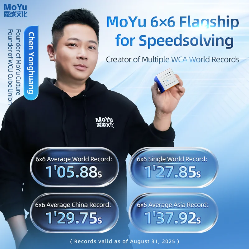 MoYu AoShi V4 6x6x6 المكعب السحري المغناطيسي الأشعة فوق البنفسجية ملصق ماجيكو لغز هدايا الأطفال تململ اللعب المهنية