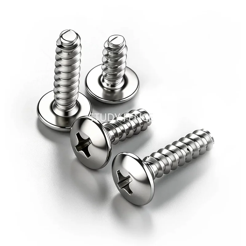 300PCS 304 Stainless Steel Screw, Self-tapping Screw, Round Head Cross Screws, Household Hardware Accessories, M3/M3.5/M4