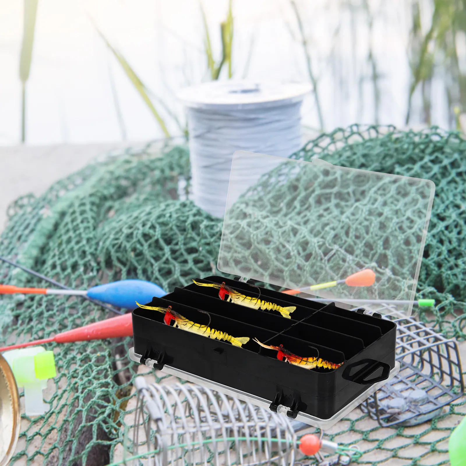 

3Pcs Fishing Accessory Box Multi-Grid Movable Insert Fishing Gear Storage Organizer Bait Container Tackle Case