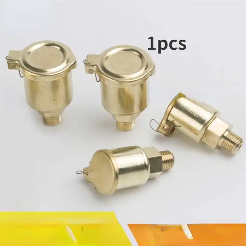 1pcs Oil Cup with Spring Lid for Machine Tool Lubricating Equipment Copper Plated Oil Cup Mechanical Parts Machine Accessories