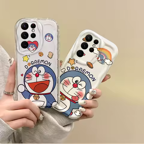 Popular Doraemon Cartoon Phone Soft Case for Samsung Galaxy S25 S24 S23 S22 Ultra Plus S21 FE A73 A72 A55 A54 TPU Non-Slip Cover