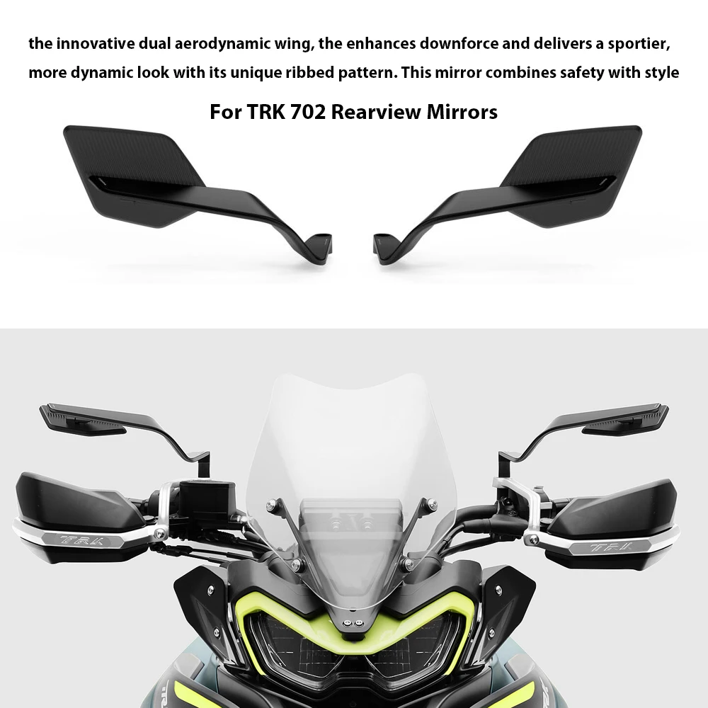 

For Benelll TRK 702 TRK702 2023 - 2025 Motorcycle Adjustable Side Rotating Rearview Mirrors