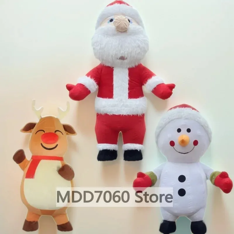 Giant 2.0M/2.6M Santa Claus,Reindeer, Rnowman Mascot Inflatable Costume For Christmas PartyRole Play Inflatable Mascot Costume