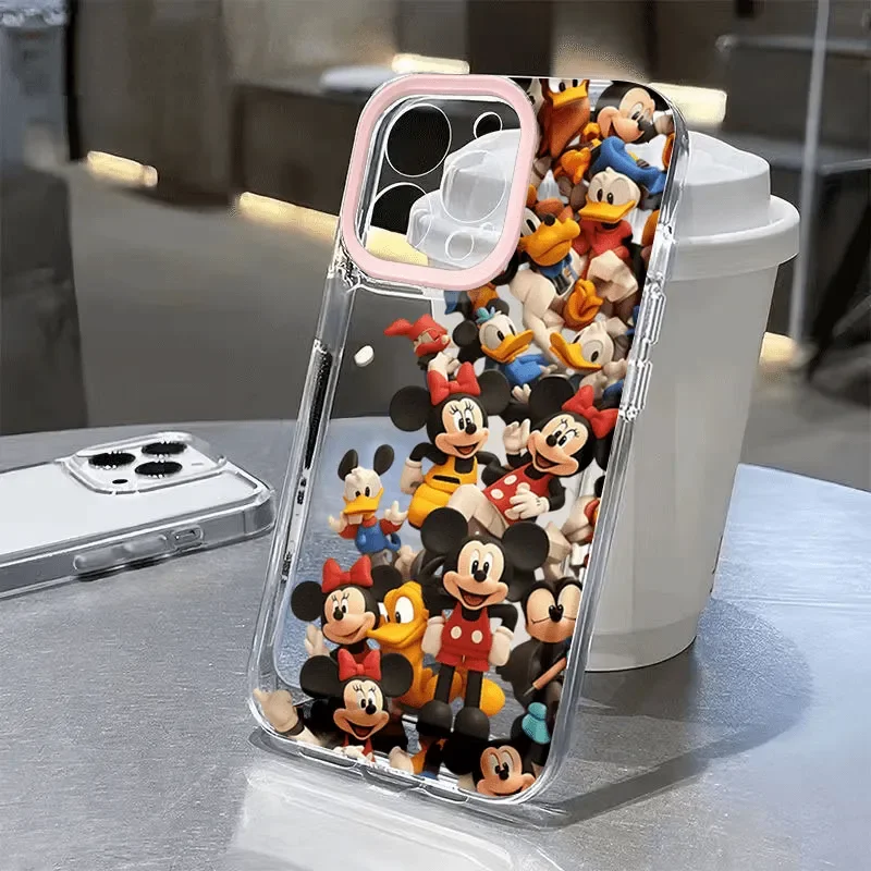 Cute Cover Mickey Minnie Family Clear Space Phone Case For Huawei P 30 50 Pro Lite Nova 5 6 7 9 7SE Pro 5G Transparent Cover