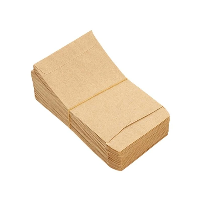 

100 Pieces Kraft Paper Bags Mini Envelope for Coin Jewelry and Gift Packaging