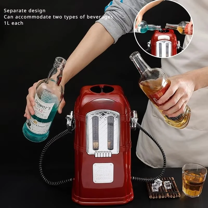 2L Plastic Double Nozzle Sprayer, Wine Dispensing Tool, Impact & Pressure Resistant Large Capacity Spray Bottle