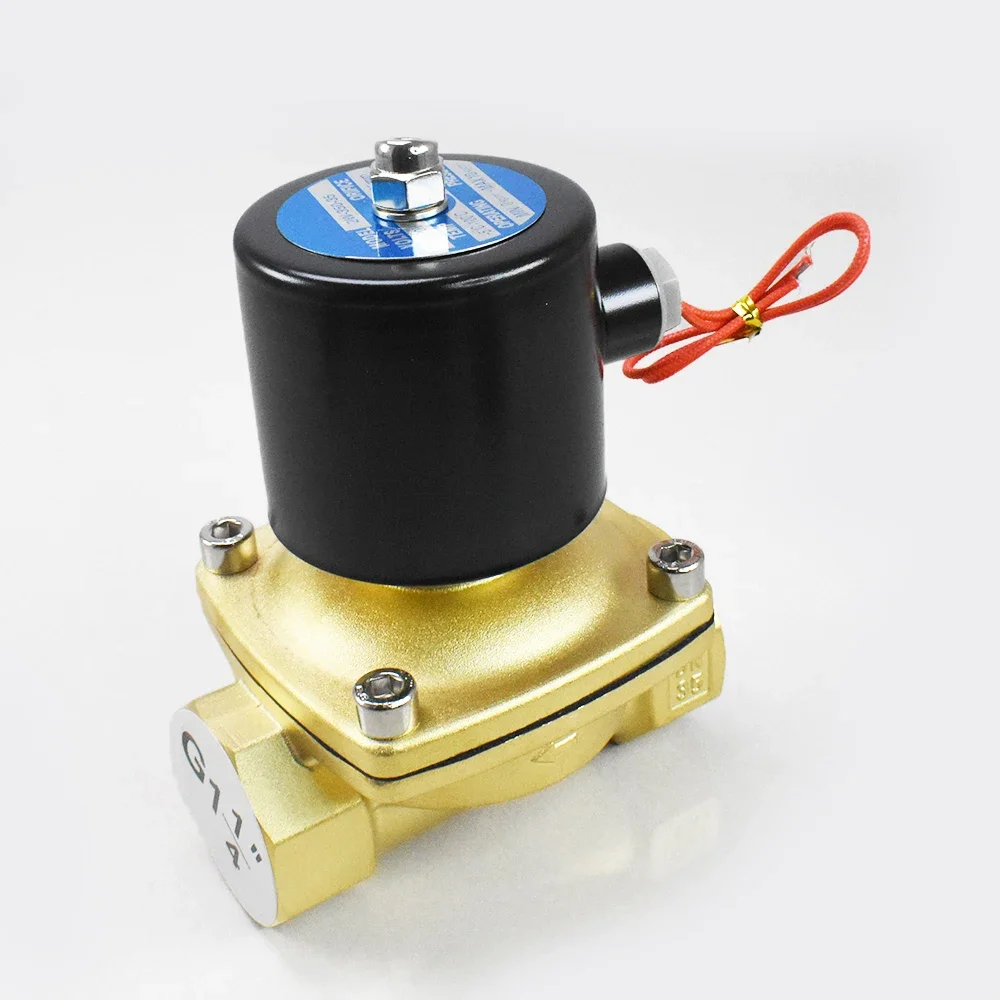 2W350-35 Normally Closed Brass Electric Solenoid Valve 1-1/4 inch 220V 110V 12V 24V Water Solenoid Valve 2 Way Price