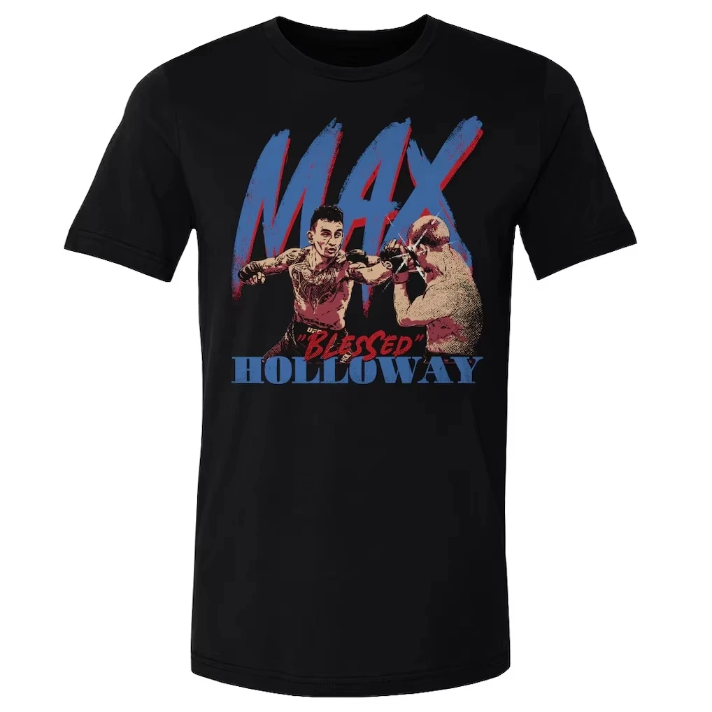 Max Holloway Blessed Champion 2026 New Fight Graphic T Shirt Y2K Oversized Unisex Casual UFC Fan Merch Tee
