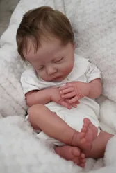 NPK 18inch Newborn Baby Doll Reborn Deliah Soft Cuddly Body Lifelike 3D Skin with Visible Veins High Quality Handmade Doll