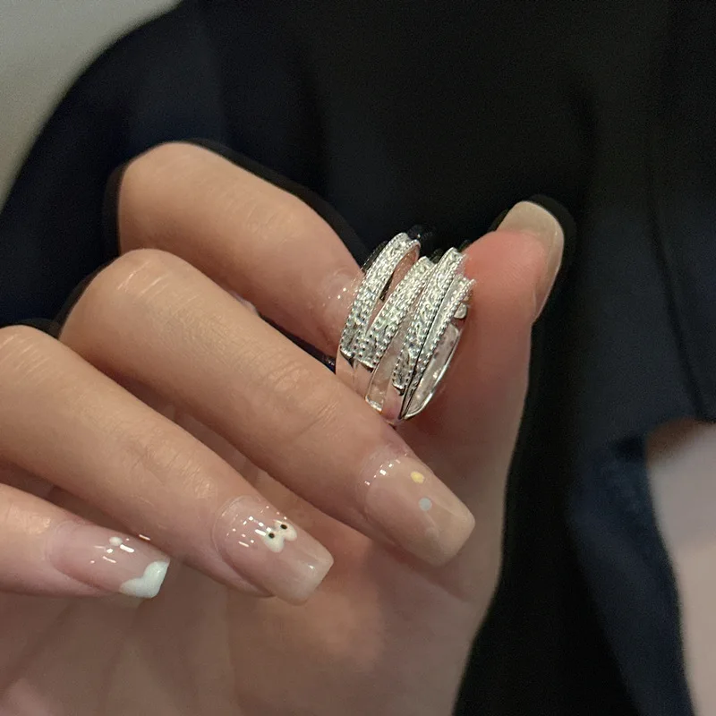 

Korean INS Fashionable S925 Sterling Silver Multi-Layer Ring Wholesale