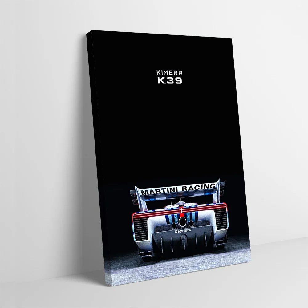 K39 Martini Racing Car Printing Poster Customizable Pictures Wall Art Canvas Painting for Decorative Picture Wand Deko Frames