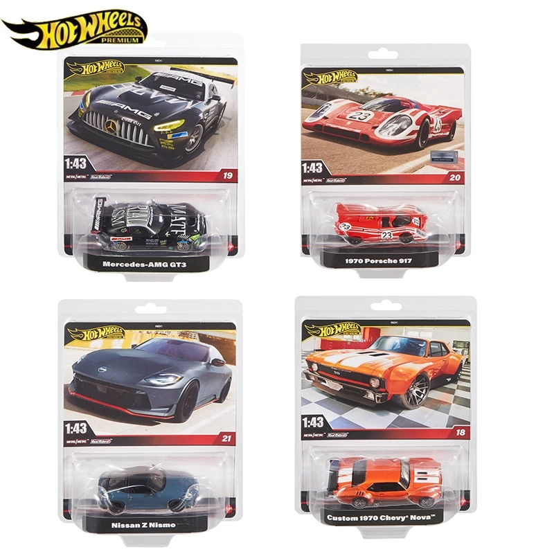 

Hot Wheels Cars Mercedes-AMG GT3 1970 Porsche 917 Nissan Z NISMO 1/43 Metal Die-cast Model Toy Vehicles HMD41
