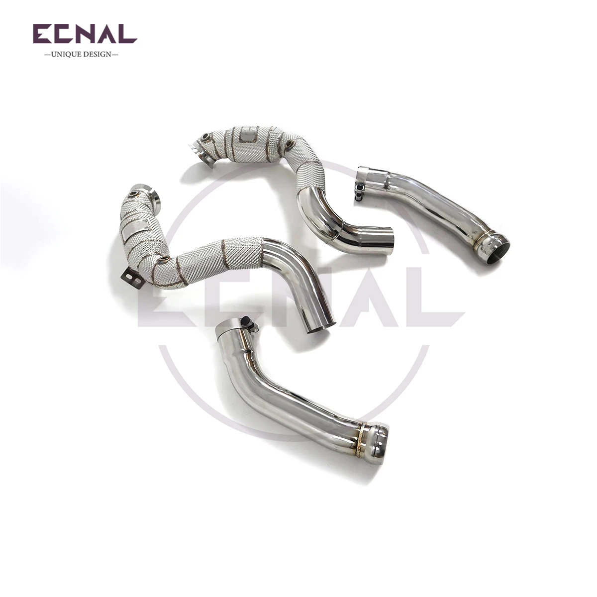 

Ecnal Exhaust Downpipe for Mercedes Benz w205 c63 4.0T 2015-2019 SS304 Car Sport Exhaust Pipe with Catalytic Converter