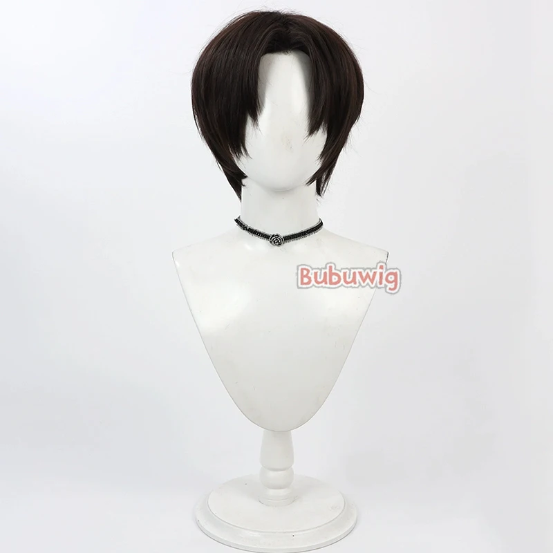 Bubuwig Synthetic Hair Ryuji Taiga Cosplay Wigs Senpai Is an Otokonoko Ryuji Taiga 30cm Short Dark Brown Men Wig Heat Resistant