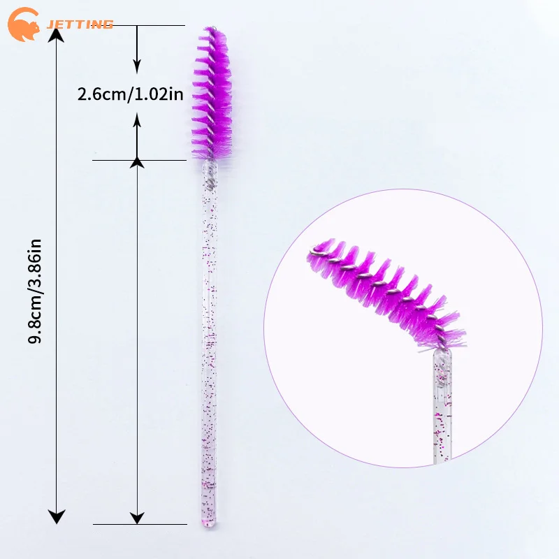 50/100 قطعة المتاح كريستال الرموش فرشاة مشط رموش تمديد عصي الماسكارا ماكياج المهنية ماكياج الجمال أداة