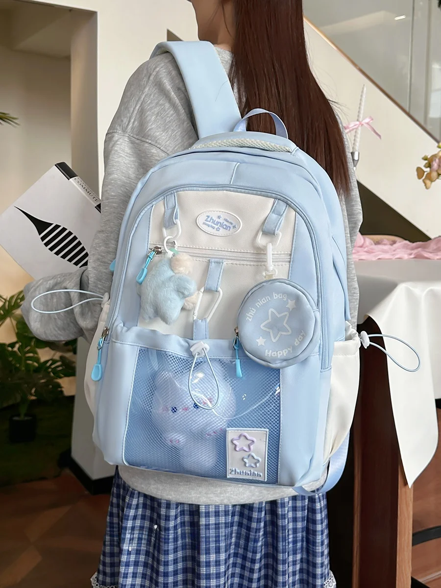 

Большая школьная сумка Capaci Dstring, прозрачная сумка через плечо для девочек, учащихся начальной и средней школы, бренд Cute Bear