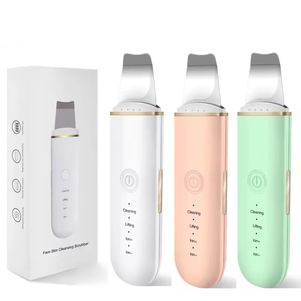 Zai xiao purificador ultrassônico da pele, espátula facial vibratória, removedor de cravo, pá limpa, cavitação, peeling, levantamento facial