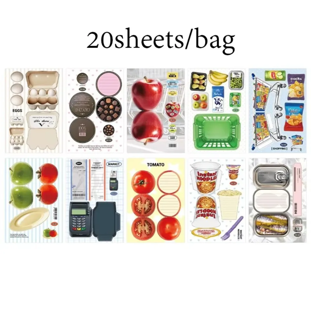 

20Pcs 2025 Cute Design Note Paper Korean Style Kawaii Writing Paper Handcraft Stationery Set