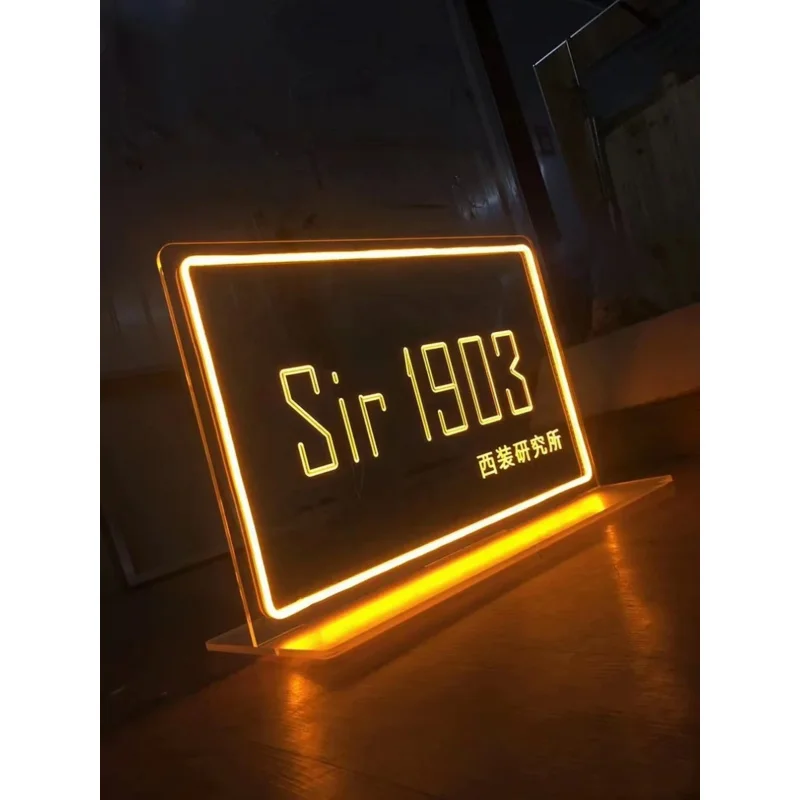 Custom , LED Neon Light Logo Luminous Letter Acrylic Outdoor Customized Transparent Billboard