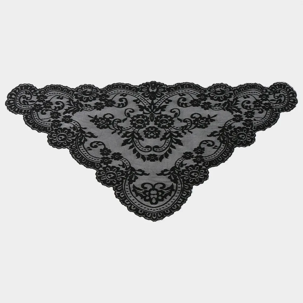 

New White Dot Lace Scarf Embroidery Head Covering Hair Scarf Headband Hair Accessory Thin Wedding Triangular Headscarf Women