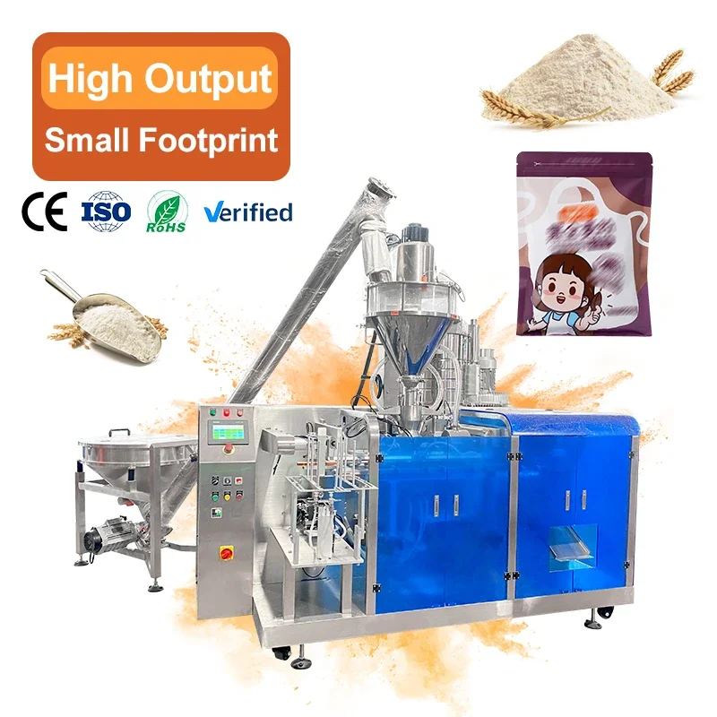 Multifunction Stand up Zipper Bag Spice Machine Powder Filling Granul and Food Packaging Sachet Laundry Powder Filling Machine