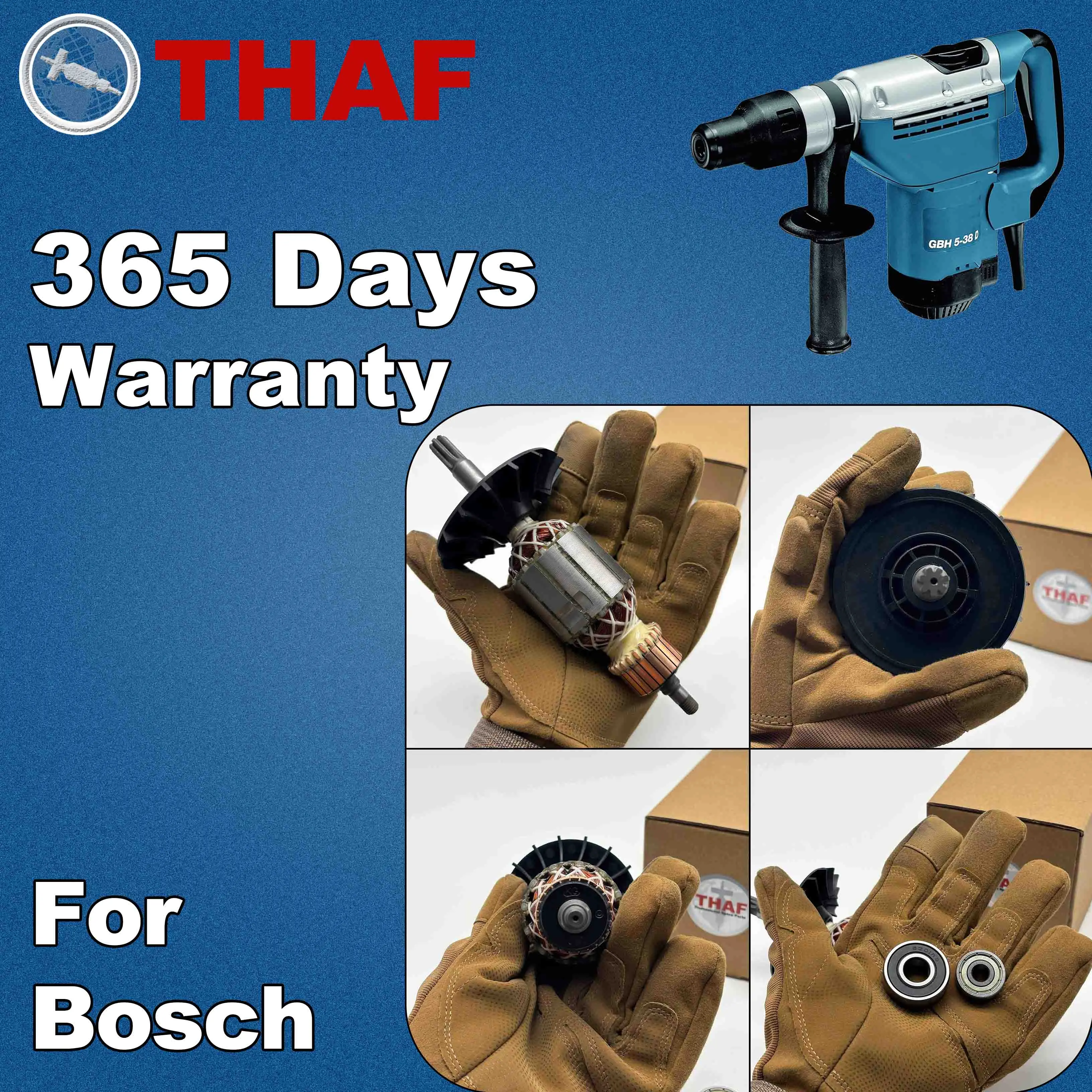 AC 220V 240V GBH38 GSH4 GSH5CE Armature Rotor For BOSCH Hammer Drill Spare Parts Rotary Hammer Breaker GSH 4 GSH 5 CE